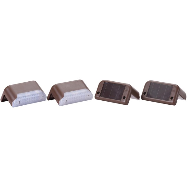 Maxsa Innovations Solar-Powered Deck Lights, Pack/4 47332